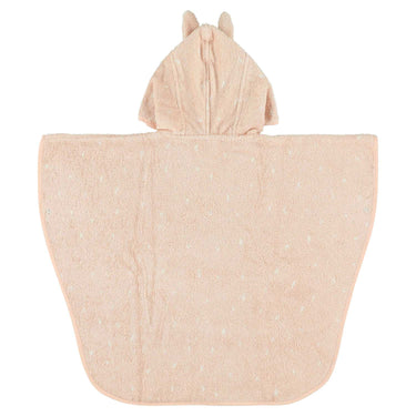 Trixie poncho - mrs. rabbit - 100% biologisch katoen - badcape kind met capuchon - met leuke details