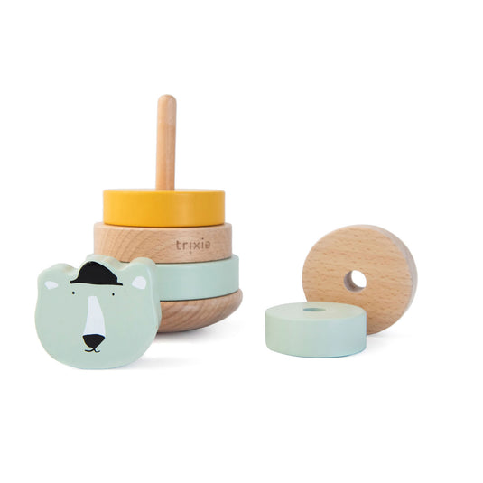 Trixie houten stapelspeelgoed - mr. polar bear, 7dlg.