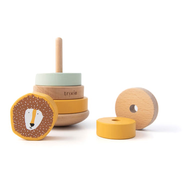 Trixie houten stapelspeelgoed - mr. lion, 7dlg.