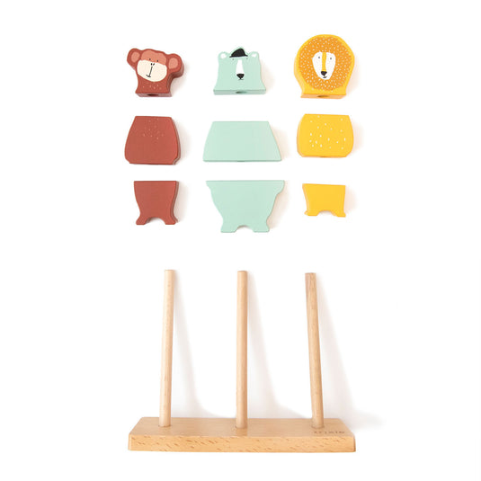 Trixie houten stapel puzzel dieren