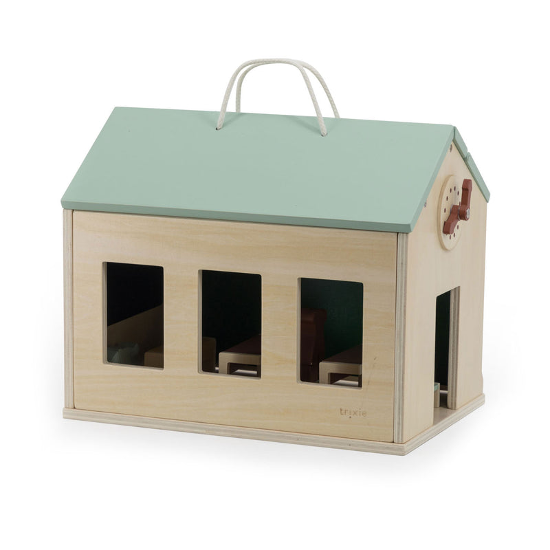 Load image into Gallery viewer, Trixie houten school met accessoires
