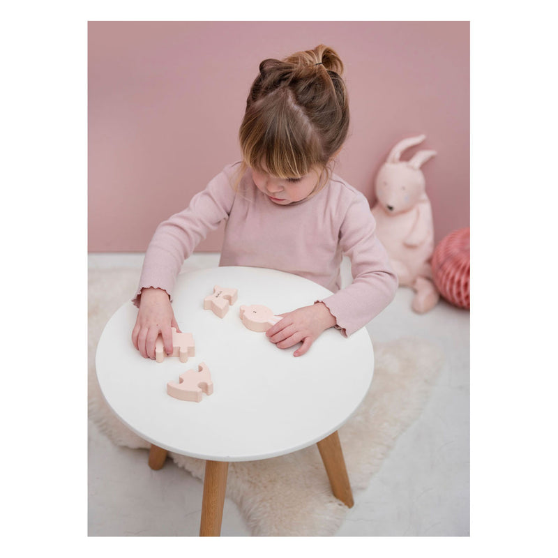 Load image into Gallery viewer, Trixie Houten Dierenvormenpuzzel Mrs. Rabbit, 4st.
