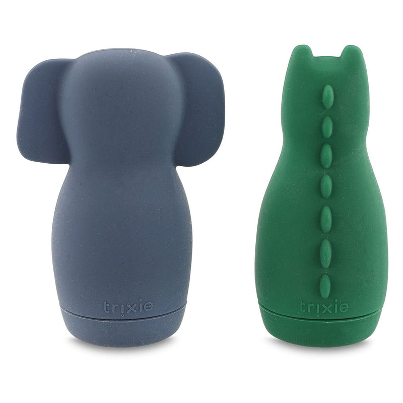 Load image into Gallery viewer, Trixie badspeelgoed squeezy dieren - mrs. elephant mr crocodile
