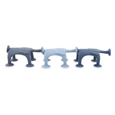 Trixie dierenspel met zuignappen â€“ mrs. elephant â€“ 3-delige badpretset van siliconen - blauw
