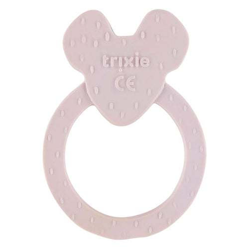 Trixie natuurlijk rubber ronde bijtring - mrs. mouse