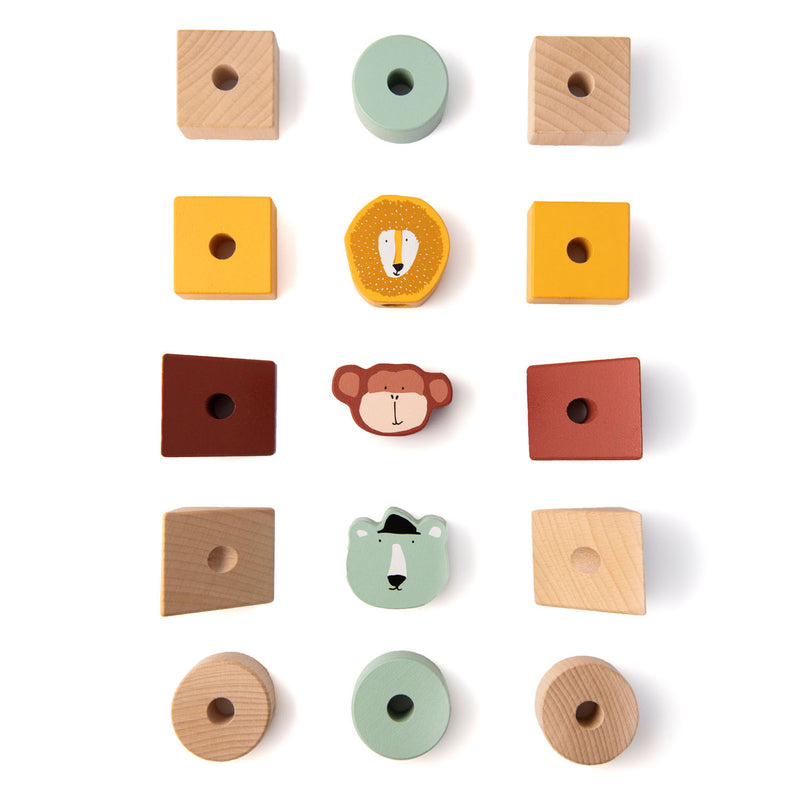 Load image into Gallery viewer, Trixie houten dieren stapelblokken, 15dlg.
