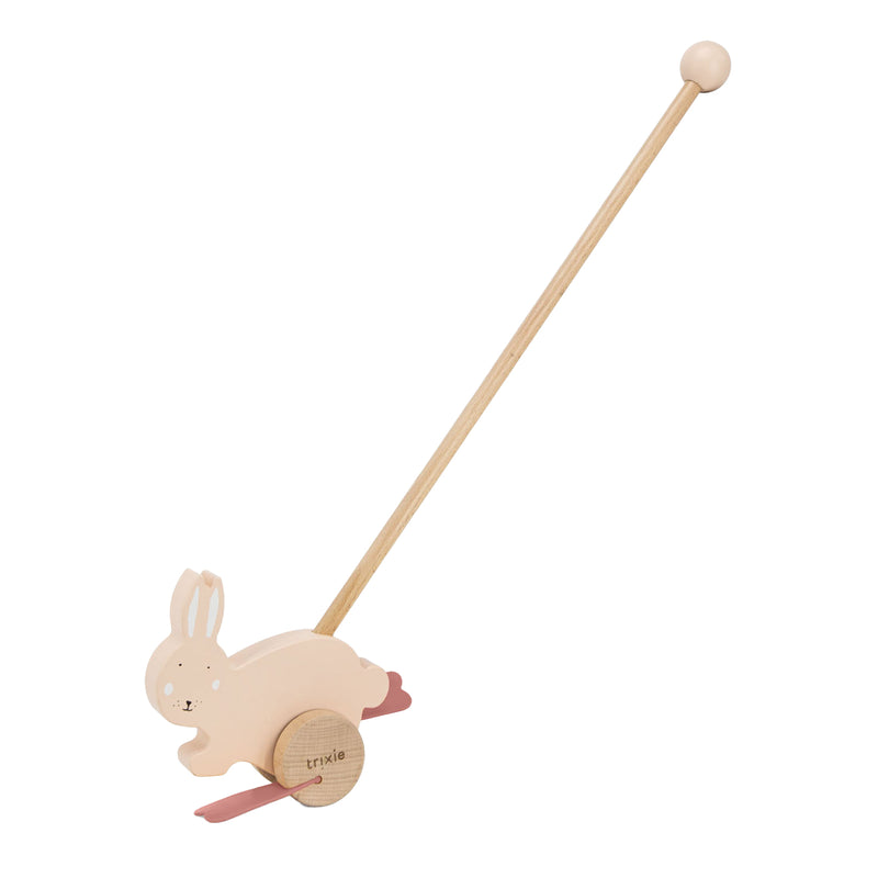 Load image into Gallery viewer, Trixie houten duwfiguur - mrs. rabbit
