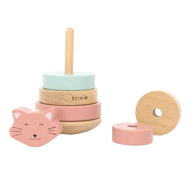 Trixie houten stapeltoren - mrs. cat - houten stacking toy - educatief speelgoed - voor jongens meisjes - kat
