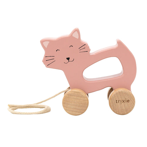 Trixie houten trekfiguur - mrs. cat