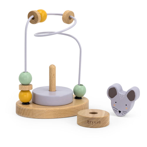 Trixie houten motoriekspiraal - mrs. mouse