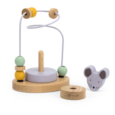 Trixie houten motoriekspiraal - mrs. mouse