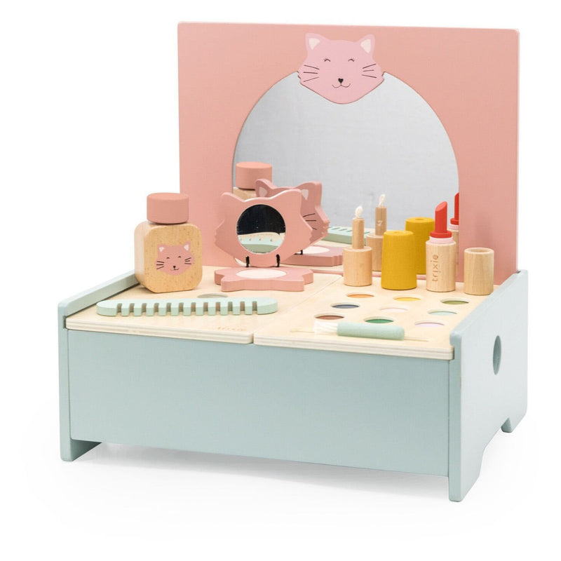 Load image into Gallery viewer, Trixie houten make-up tafel
