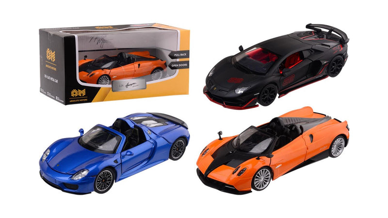 Load image into Gallery viewer, Johntoy absolute motors licentie supercar auto schaal circa 1:24 25x13x12cm
