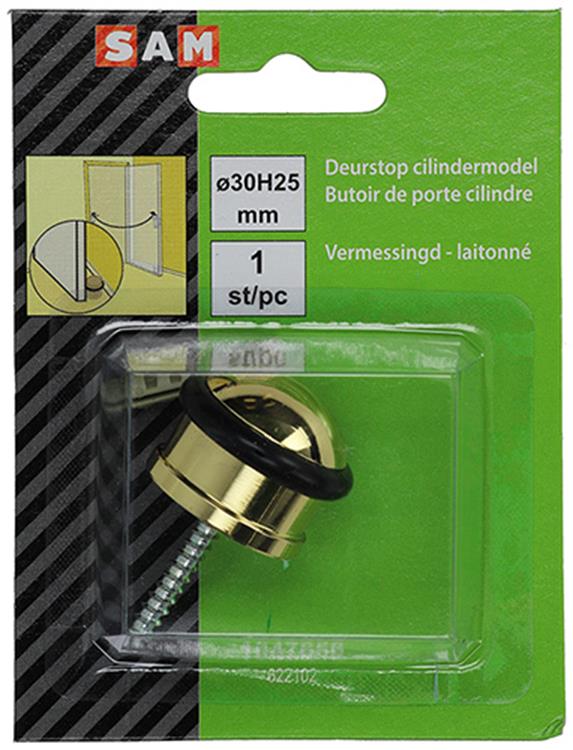Load image into Gallery viewer, Mack 1047656 - deurstop cilindermodel vermessingd ø 30h25 mm 1 st pc | 6 stuks
