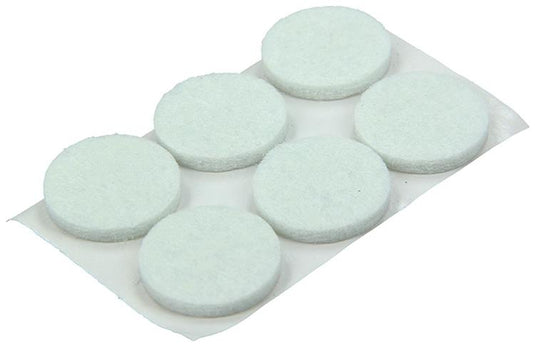 Mack 1047702 - viltpastille zelfklevend wit ø 19 mm 18 st pcs | 12 stuks