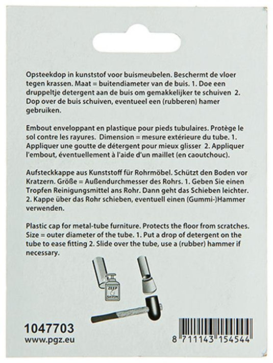 Mack 1047703 - opsteekdop kunststof zwart ø 19 mm 4 st pcs | 6 stuks