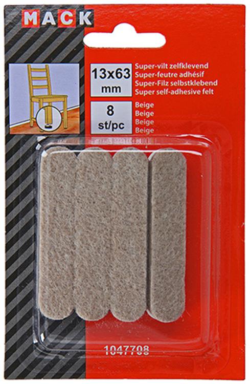 Load image into Gallery viewer, Mack 1047708 - super-vilt zelfklevend beige 13 x 63 mm 8 st pcs | 12 stuks
