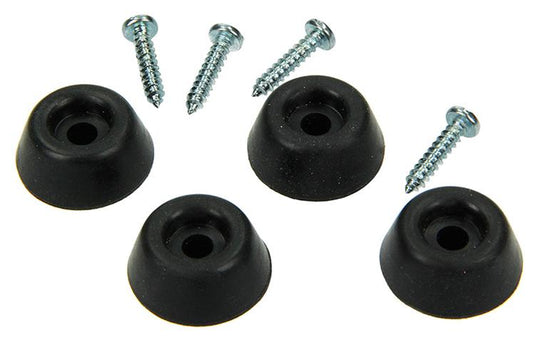 Mack 1047662 - stootdop rubber + schroef zwart ø 22 mm 4 st pcs | 6 stuks