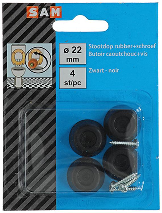 Load image into Gallery viewer, Mack 1047662 - stootdop rubber + schroef zwart ø 22 mm 4 st pcs | 6 stuks

