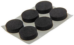 Mack 1047663 - rubberstrip zelfklevend zwart ø 19 mm 12 st pcs | 12 stuks