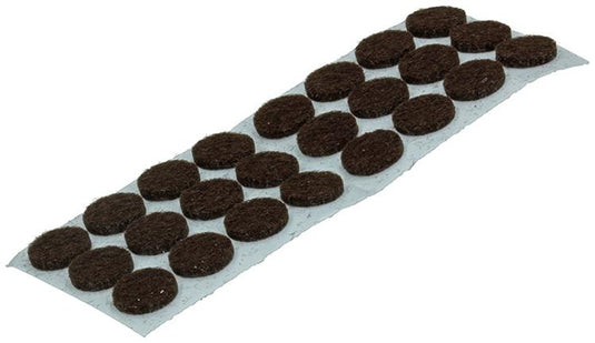 Mack 1047664 - meubelviltje zelfklevend bruin ø 13 mm 24 st pcs | 12 stuks