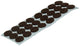 Mack 1047664 - meubelviltje zelfklevend bruin ø 13 mm 24 st pcs | 12 stuks