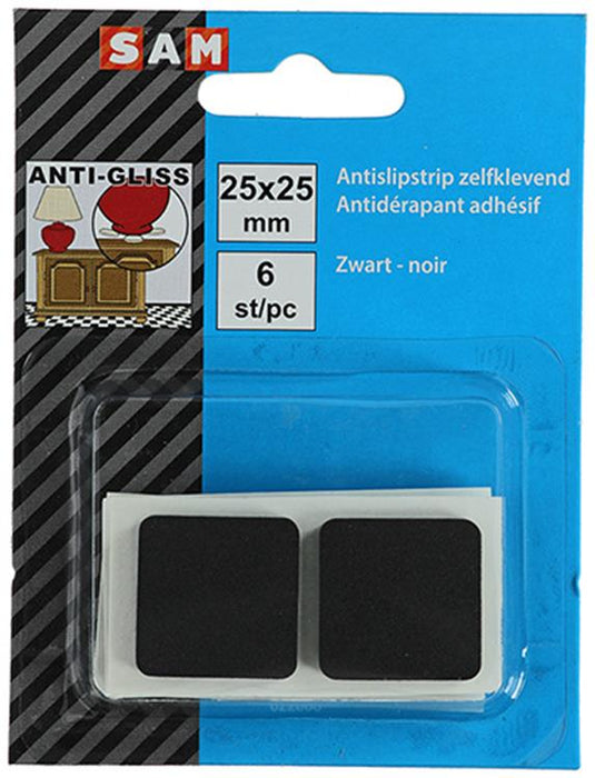Mack 1047668 - antislipstrip zelfklevend zwart 25 x 25 mm 6 st pcs | 12 stuks