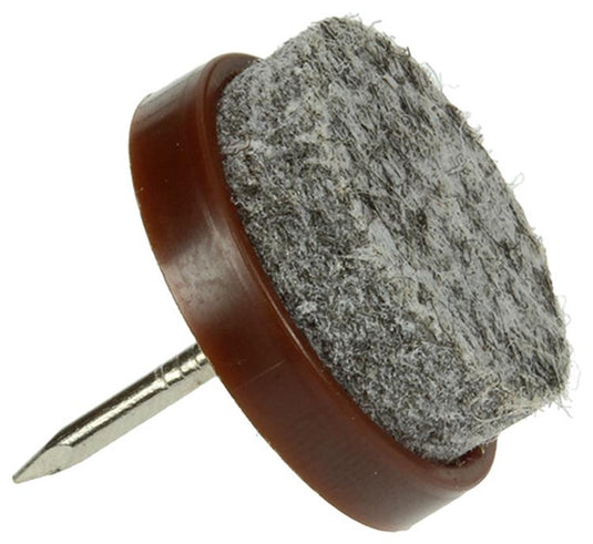 Mack 1047712 - stoelglijder met nagel vilt bruin ø 20 mm 8 st pcs | 6 stuks