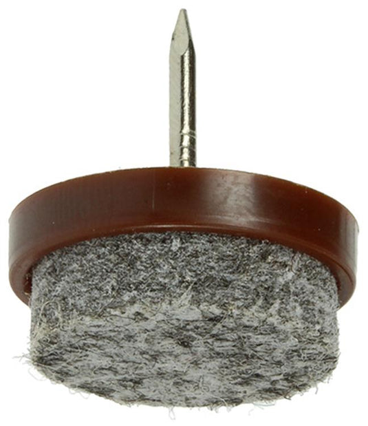 Mack 1047712 - stoelglijder met nagel vilt bruin ø 20 mm 8 st pcs | 6 stuks
