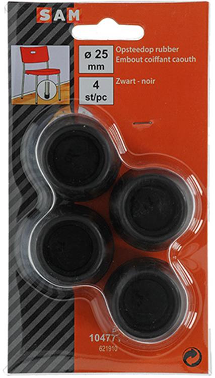 Load image into Gallery viewer, Mack 1047716 - opsteekdop rubber zwart ø 25 mm 4 st pcs | 6 stuks
