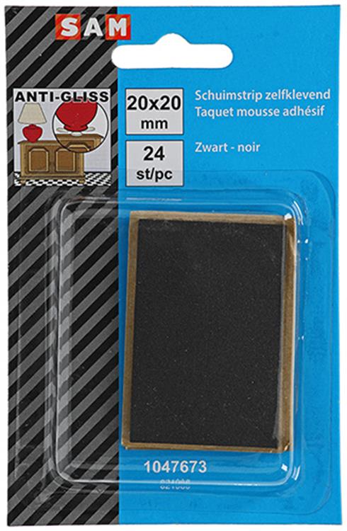Mack 1047673 - schuimstrip zelfklevend zwart 20 x 20 mm 24 st pcs | 6 stuks