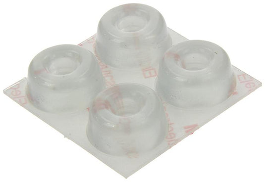 Mack 1047678 - anti-slip stootdop transparant ø 20 mm 4 st pcs | 12 stuks