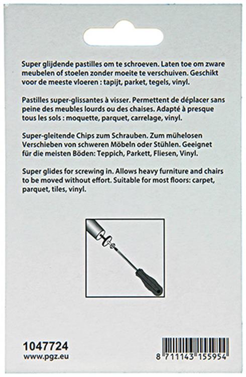 Load image into Gallery viewer, Mack 1047724 - glij-stoeldop met schroef grijs ø 38 mm 4 st pcs | 6 stuks
