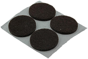 Mack 1047682 - viltpastille zelfklevend bruin ø 25 mm 12 st pcs | 12 stuks