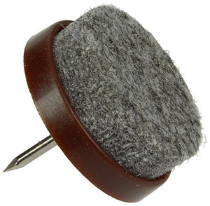 Mack 1047732 - stoelglijder met nagel vilt bruin ø 25 mm 4 st pcs | 6 stuks