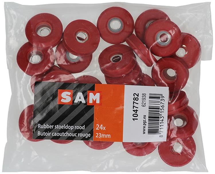 Load image into Gallery viewer, Mack 1047782 - stoeldop rubber rood ø 23 mm 24 st pcs | 6 stuks
