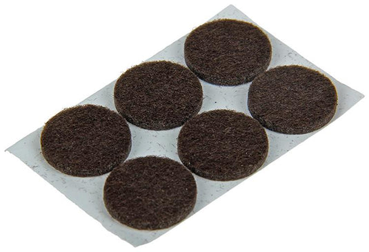 Mack 1047691 - viltpastille zelfklevend bruin ø 19 mm 18 st pcs | 12 stuks