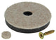 Mack 1048772 - versterkte vilt + schroef bruin ø 50 mm 4 st pcs | 6 stuks