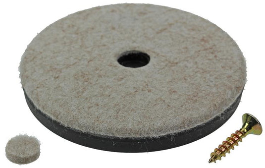 Mack 1048774 - versterkte vilt + schroef bruin ø 70 mm 4 st pcs | 6 stuks