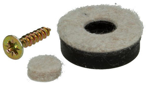 Mack 1048784 - versterkte vilt + schroef bruin ø 25 mm 8 st pcs | 6 stuks