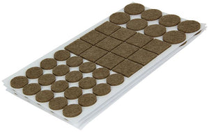 Mack 1048760 - assortiment zelfklevend vilt bruin | 12 stuks