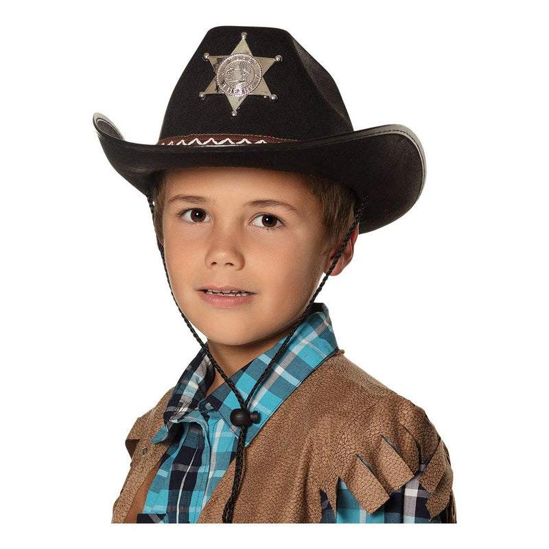 Load image into Gallery viewer, Boland kinderhoed sheriff zwart
