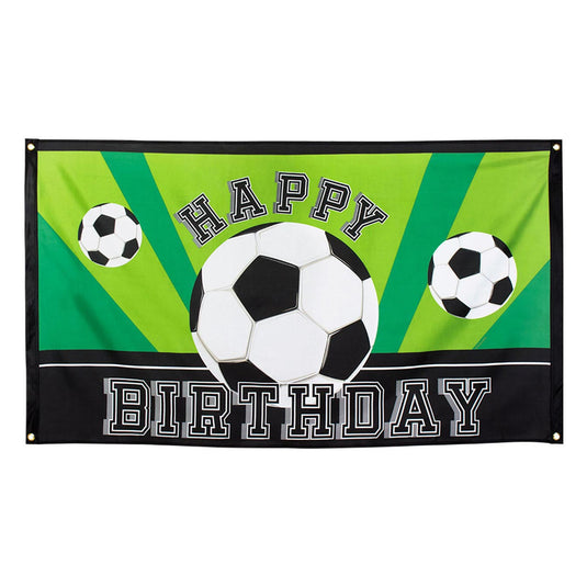 Boland vlag voetbal happy birthday, 150x90cm
