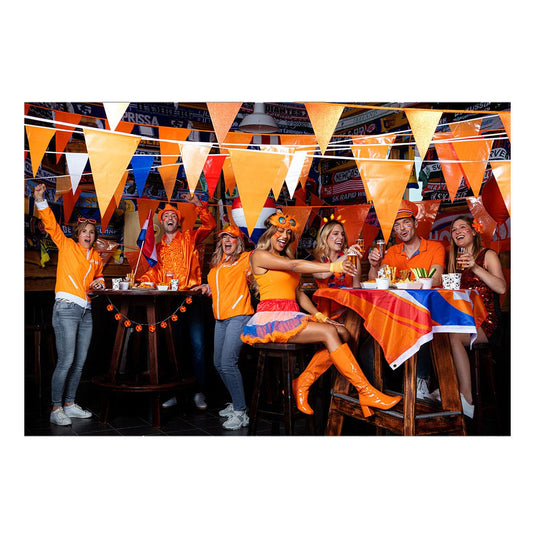 Boland oranje vlaggenlijn, 10mtr.