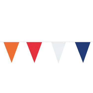 Boland vlaggenlijn oranje rood wit blauw, 10mtr.