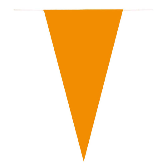 Boland papieren vlaggenlijn oranje, 10mtr.