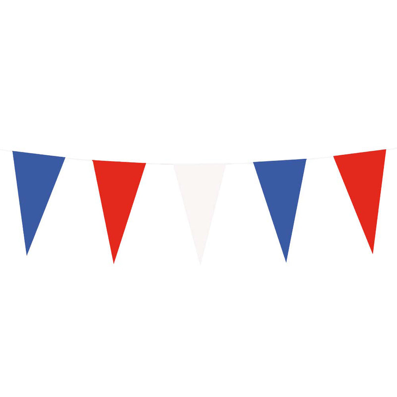 Load image into Gallery viewer, Boland papieren vlaggenlijn rood wit blauw, 10mtr.
