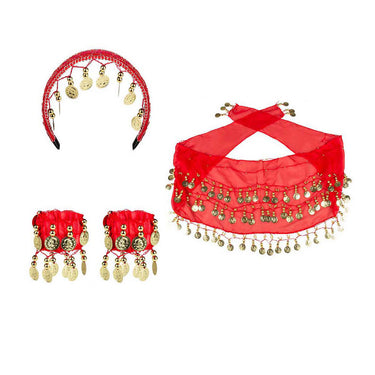 Boland belly dance set rood, 3dlg.