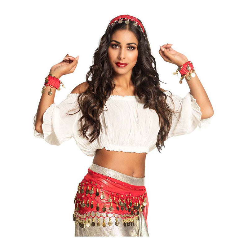 Load image into Gallery viewer, Boland belly dance set rood, 3dlg.
