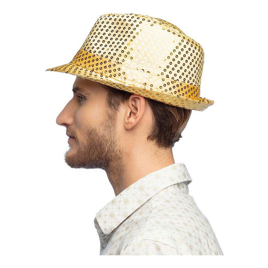 Boland hoed popster pailetten goud